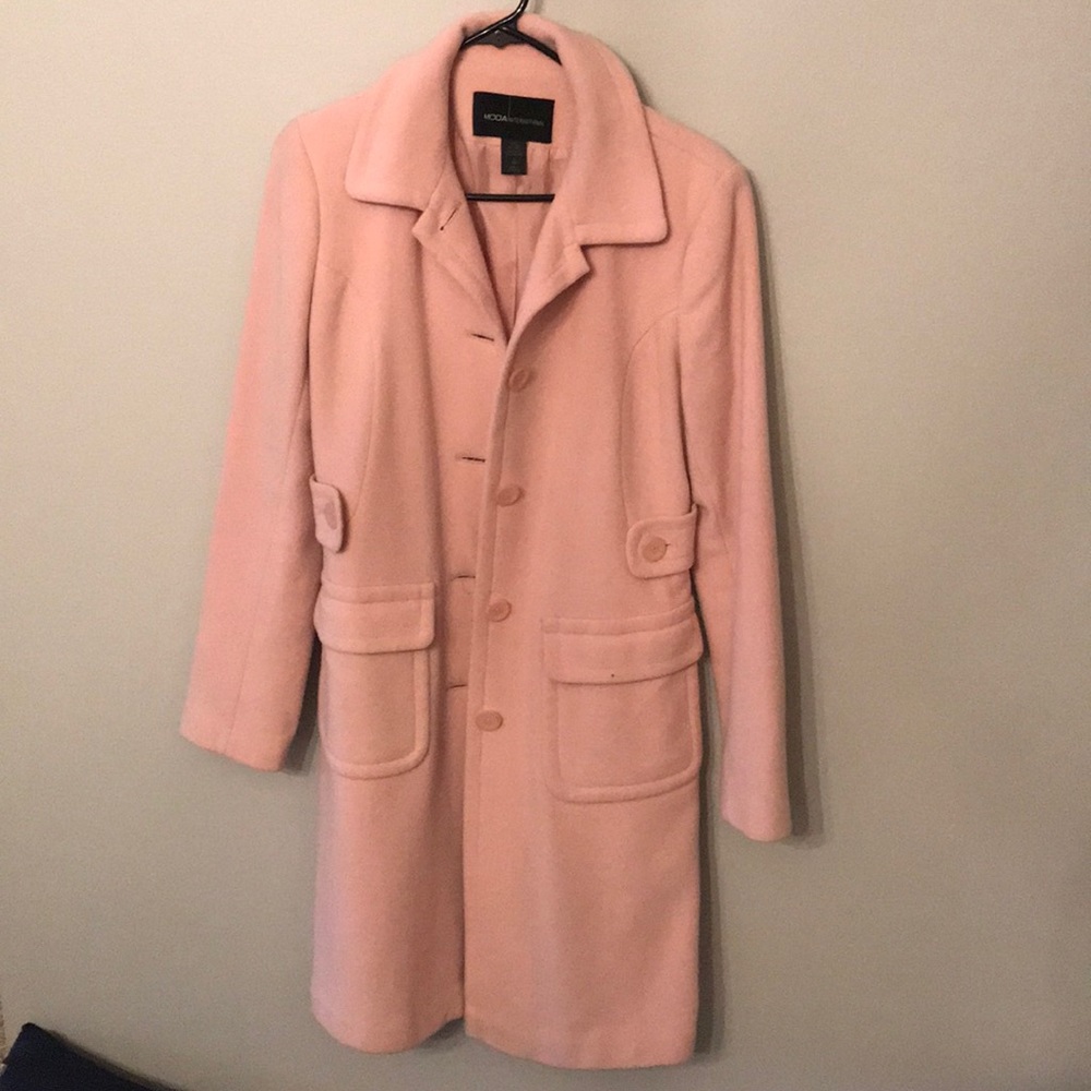 Pink pea coat size 6 tall